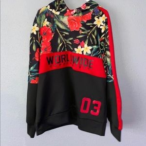 Floral men’s hoodie copper river